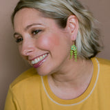 Eucalyptus Blossom earrings in Greens