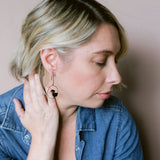 Mini Dachshund earrings in Black