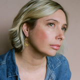 Mini Fairy Wren earrings in Gold