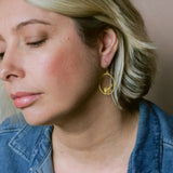 Mini Fairy Wren earrings in Gold