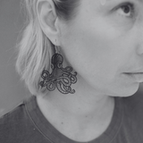 Octopus earrings in Blue