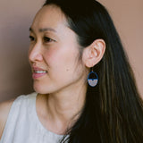 Midi Spring Shape earrings #4 in Blue/Orange