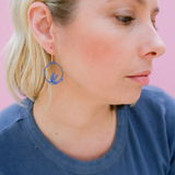 Mini Swallow earrings in Blue