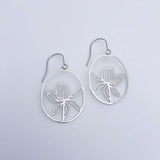 Mini Banksia flower earrings in Silver