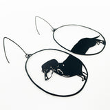 Dachshund earrings in Black