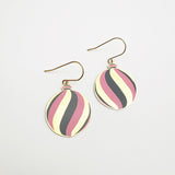 Midi Vintage Bauble #2 earrings in Gold/Pink/Grey