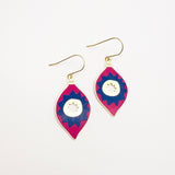 Midi Vintage Bauble #1 earrings in Gold/Pink/Navy