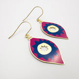 Midi Vintage Bauble #1 earrings in Gold/Pink/Navy