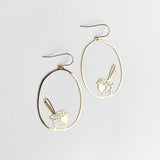 Fairy Wrens earrings in Gold