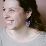 Mini Groove is in the Heart earrings in Purple