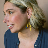 Blue Faced Honeyeater earrings in Honey/Blue/Black