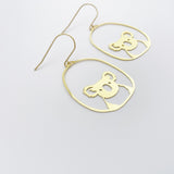Midi Koala earrings in Gold