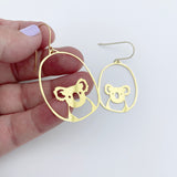 Midi Koala earrings in Gold