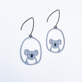 Midi Koala earrings in Grey/Black