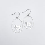 Midi Koala earrings in Silver