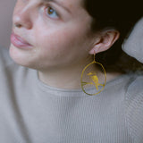 Kookaburra earrings in Gold