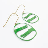 Mini Croc earrings in Green