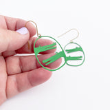 Mini Croc earrings in Green