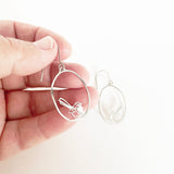 Mini Fairy Wren earrings in Silver