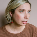 Midi Robin earrings in Red/Black