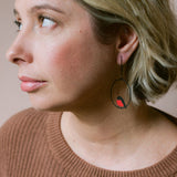 Midi Robin earrings in Red/Black