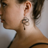 Snake earrings in Gold