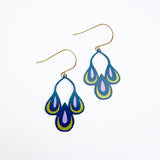 Midi Spring Shape earrings #1 in Navy/Pink/Yellow