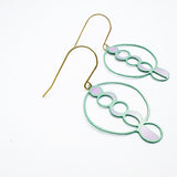 Midi Spring Shape earrings #2 in Mint/Pink