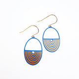 Midi Spring Shape earrings #4 in Blue/Orange