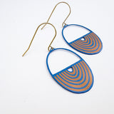 Midi Spring Shape earrings #4 in Blue/Orange