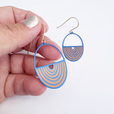 Midi Spring Shape earrings #4 in Blue/Orange