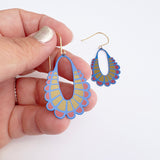 Midi Spring Shape earrings #5 in Blue/Yellow/Red