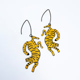 Tiger earrings in Orange/Black