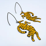 Tiger earrings in Orange/Black