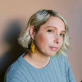 Tiger earrings in Orange/Black