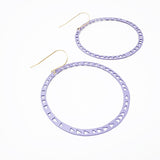 Triangle Hoop earrings in Lilac