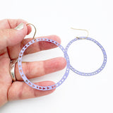 Triangle Hoop earrings in Lilac