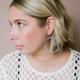Triangle Hoop earrings in Lilac