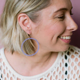 Triangle Hoop earrings in Lilac