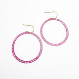 Triangle Hoop earrings in Pink