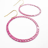 Triangle Hoop earrings in Pink