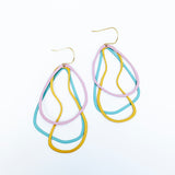 Tri Shape dangle earrings in Pastels
