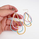 Tri Shape dangle earrings in Pastels