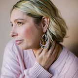 Tri Shape dangle earrings in Pastels