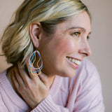 Tri Shape dangle earrings in Pastels