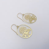 Mini Waratah flower earrings in Gold