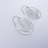 Mini Wattle flower earrings in Silver