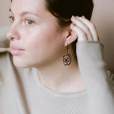 Mini Wombat earrings in Black