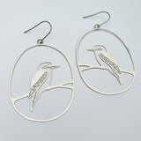 Kookaburra earrings in Silver