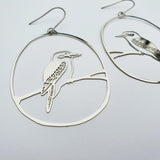 Kookaburra earrings in Silver